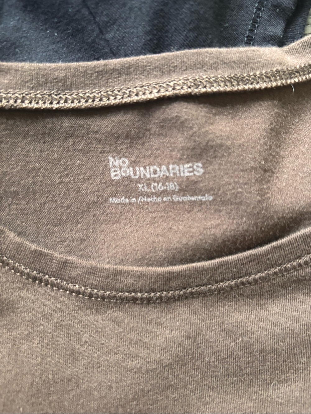 No Boundaries Crew Neck Tees: light blue, black, brown - Picture 5 of 5